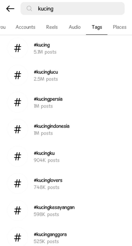 Riset Hasgtag dengan Fitur Pencarian Instagram